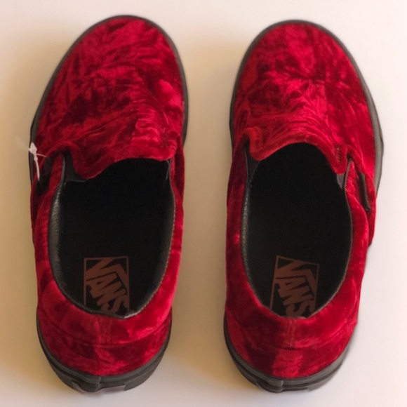 Vans Classic Slip-on (Velvet) Oxblood/Black - Picture 5 of 5